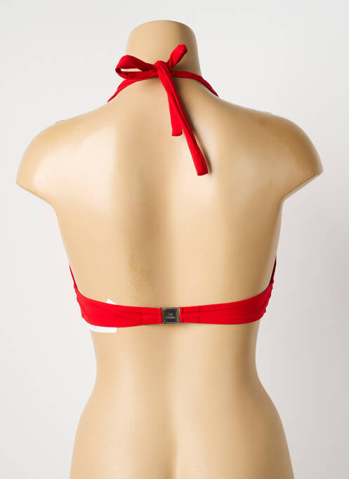 Haut de maillot de bain stretch haut soutien-gorge avec mousse de rembourrage amovible rouge LISE CHARMEL femme