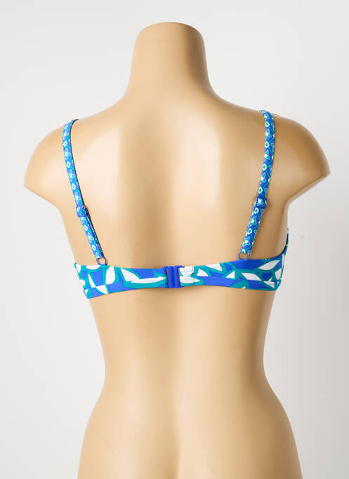Haut de maillot de bain stretch haut soutien-gorge balconnet bleu ROSA FAIA femme