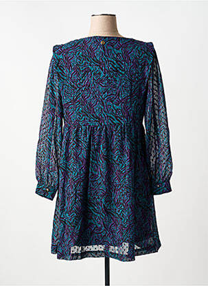 Robe courte coupe évasée manches longues vert LOLA ESPELETA femme