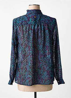 Chemisier tissage crêpe manches longues vert LOLA ESPELETA femme