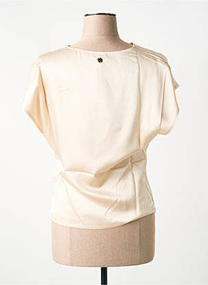 Top coupe cintrée sans manche beige LOLA ESPELETA femme