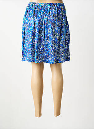 Jupe courte taille élastique bleu LOLA ESPELETA femme