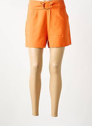 Short coupe droite orange LOLA ESPELETA femme