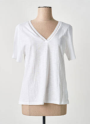 Top stretch manches courtes blanc LOLA ESPELETA femme