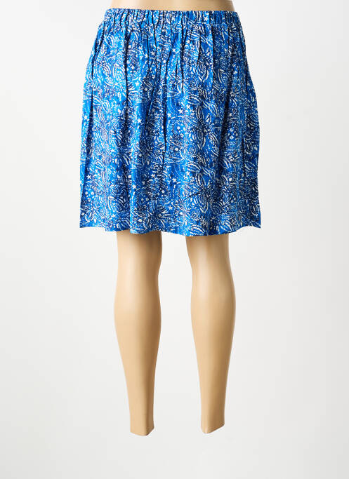 Jupe courte taille élastique bleu LOLA ESPELETA femme