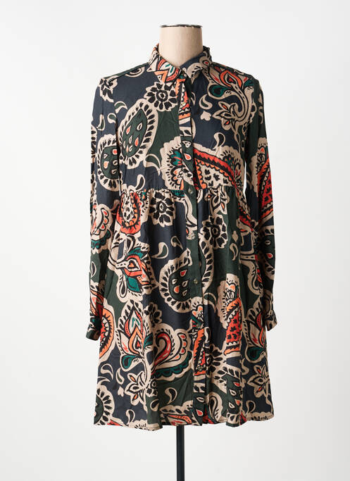 Robe courte manches longues manches longues vert LOLA ESPELETA femme