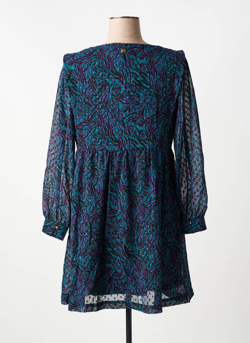 Robe courte coupe évasée manches longues vert LOLA ESPELETA femme