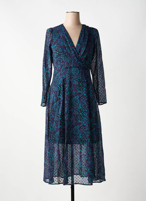 Robe longue manches longues manches longues vert LOLA ESPELETA femme