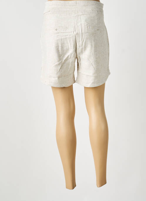 Short fermeture zippée sous rabat avec crochet taille normale beige LOLA ESPELETA femme