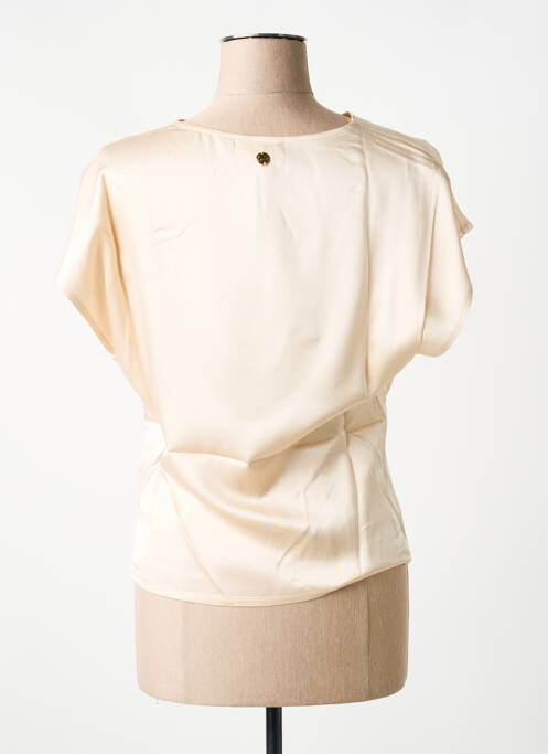 Top coupe cintrée sans manche beige LOLA ESPELETA femme