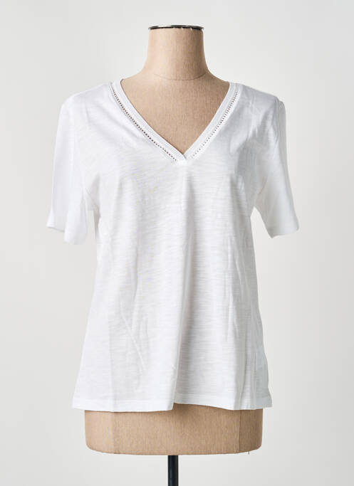 Top stretch manches courtes blanc LOLA ESPELETA femme