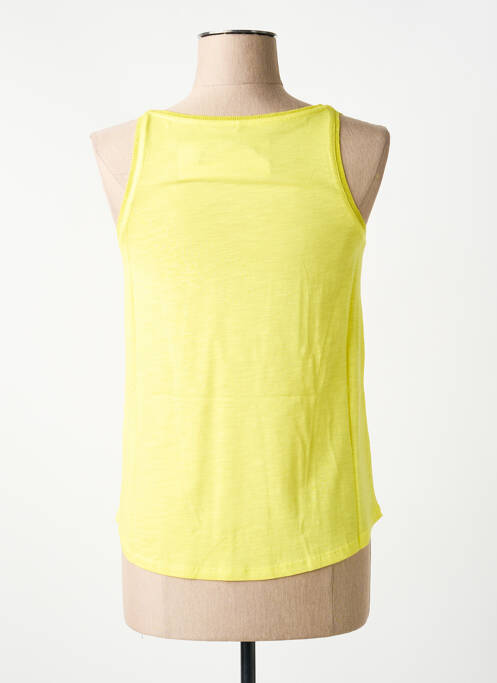 Top coupe cintrée sans manche jaune LOLA ESPELETA femme
