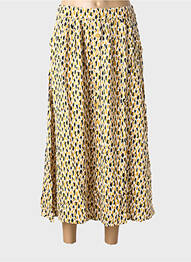 Jupe longue imprimé fantaisie jaune LOLA ESPELETA femme