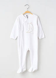 Pyjama fermeture pressionnée blanc ABSORBA fille