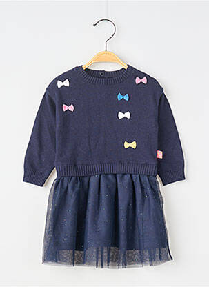 Robe mi-longue doublure manches longues bleu BILLIEBLUSH fille