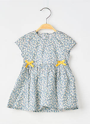 Robe mi-longue manches courtes manches courtes bleu ABSORBA fille