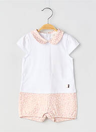 Combishort fermeture pressionnée manches courtes rose CARREMENT BEAU fille