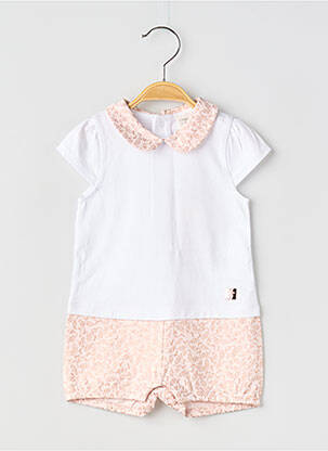 Combishort fermeture pressionnée manches courtes rose CARREMENT BEAU fille