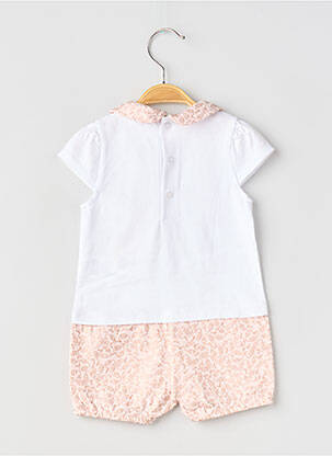 Combishort fermeture pressionnée manches courtes rose CARREMENT BEAU fille