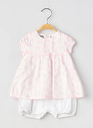 Combi-pantalon col rond manches courtes rose ABSORBA fille