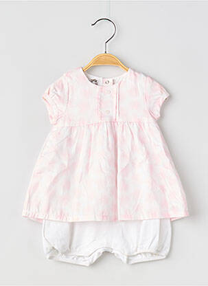 Combi-pantalon col rond manches courtes rose ABSORBA fille