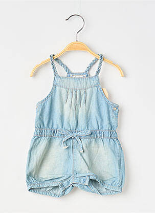 Combishort col rond fines bretelles bleu LEVIS fille