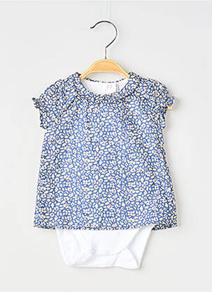 Blouse imprimé fantaisie manches courtes bleu ABSORBA fille