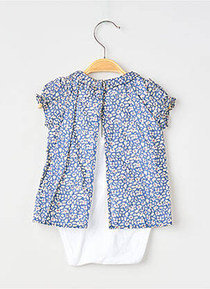 Blouse imprimé fantaisie manches courtes bleu ABSORBA fille