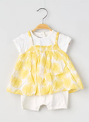 Combi-pantalon col rond jaune ABSORBA fille