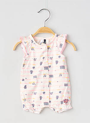 Combishort sans manche sans manche blanc 3 POMMES fille