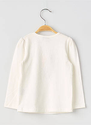 T-shirt coupe droite manches longues blanc 3 POMMES fille