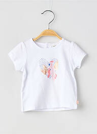 T-shirt coupe droite manches courtes blanc CARREMENT BEAU fille
