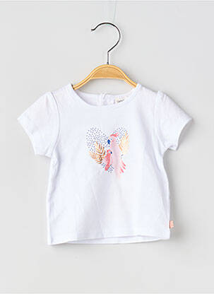 T-shirt coupe droite manches courtes blanc CARREMENT BEAU fille