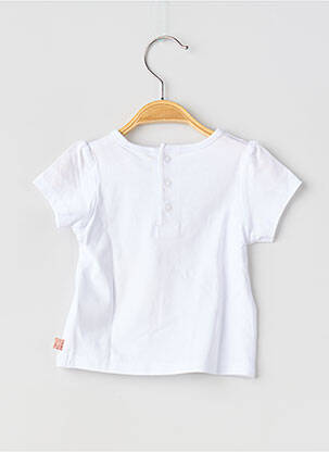 T-shirt coupe droite manches courtes blanc CARREMENT BEAU fille