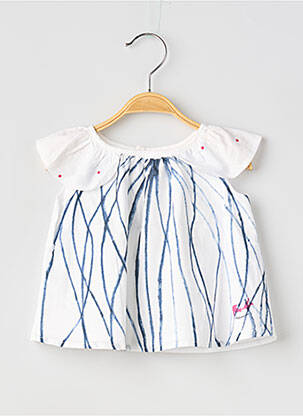 Top imprimé fantaisie sans manche blanc CATIMINI fille