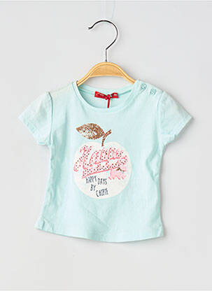Top coupe droite manches courtes bleu CHIPIE fille