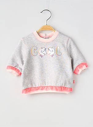 Sweat-shirt manches longues manches longues gris BILLIEBLUSH fille