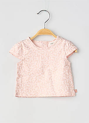 Top imprimé fantaisie manches courtes rose CARREMENT BEAU fille