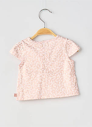 Top imprimé fantaisie manches courtes rose CARREMENT BEAU fille