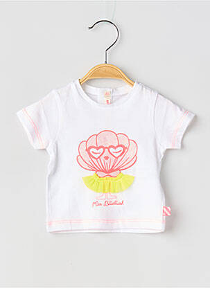 T-shirt fermeture boutonnée au dos manches courtes blanc BILLIEBLUSH fille