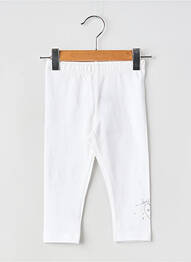 Legging sérigraphie taille élastique blanc 3 POMMES fille