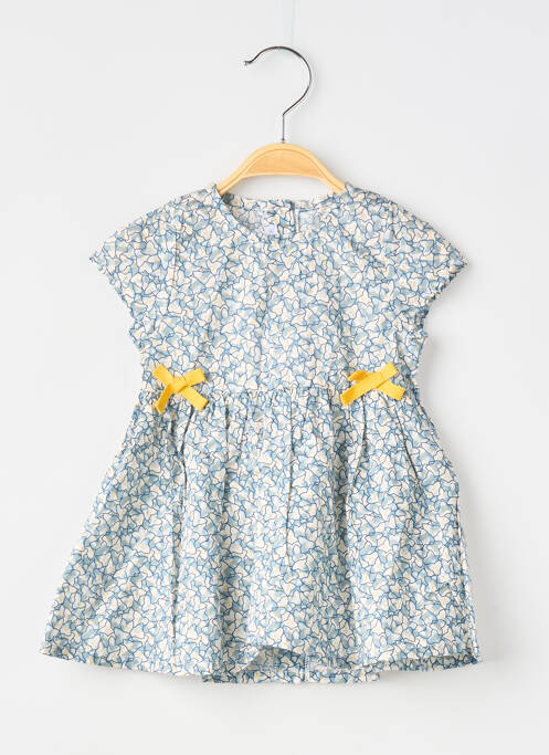 Robe mi-longue manches courtes manches courtes bleu ABSORBA fille