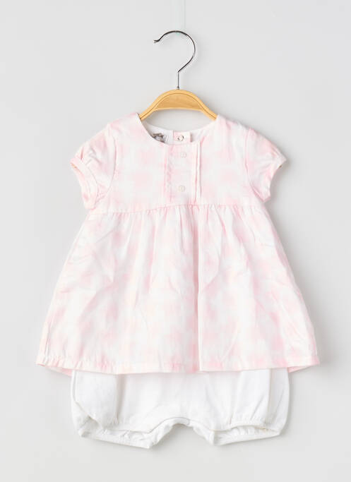 Combi-pantalon col rond manches courtes rose ABSORBA fille
