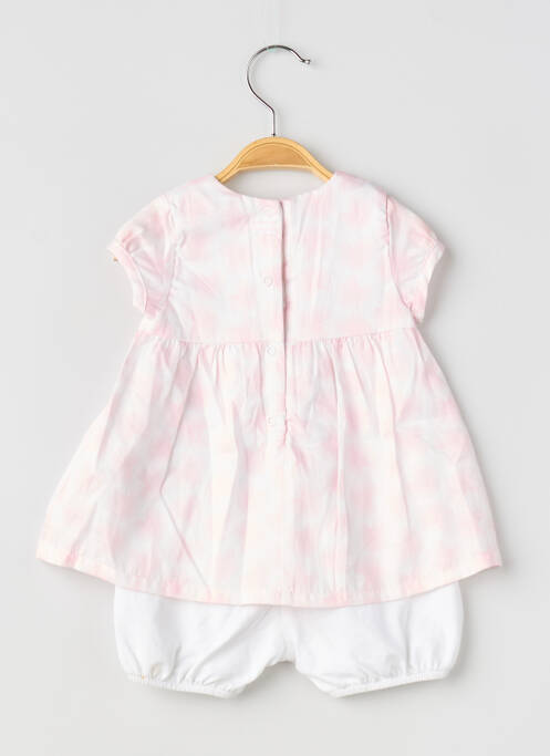 Combi-pantalon col rond manches courtes rose ABSORBA fille