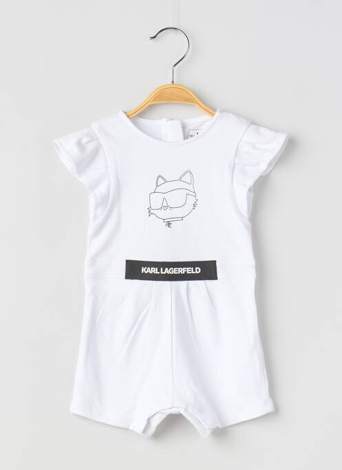 Combishort coupe droite manches courtes blanc KARL LAGERFELD garcon