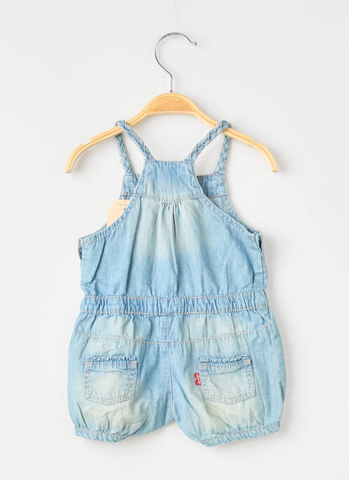 Combishort col rond fines bretelles bleu LEVIS fille