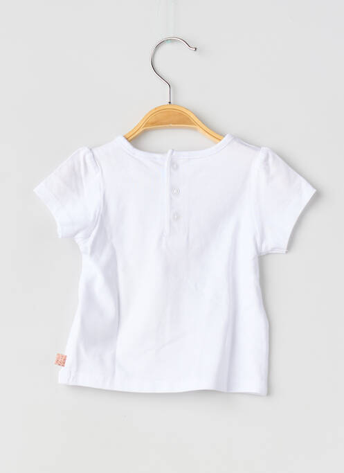 T-shirt coupe droite manches courtes blanc CARREMENT BEAU fille