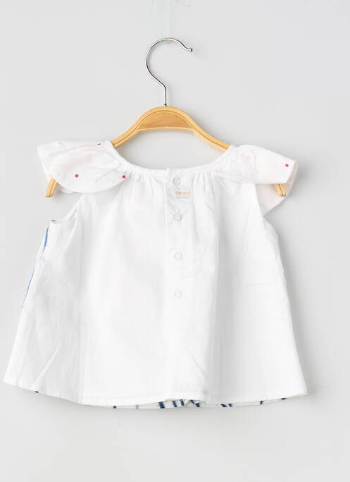 Top imprimé fantaisie sans manche blanc CATIMINI fille
