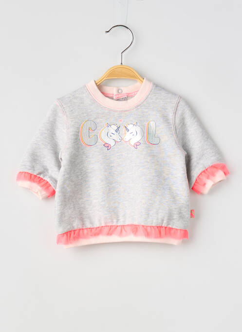 Sweat-shirt manches longues manches longues gris BILLIEBLUSH fille