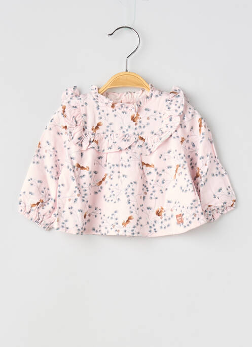 Blouse manches longues manches longues rose CARREMENT BEAU fille